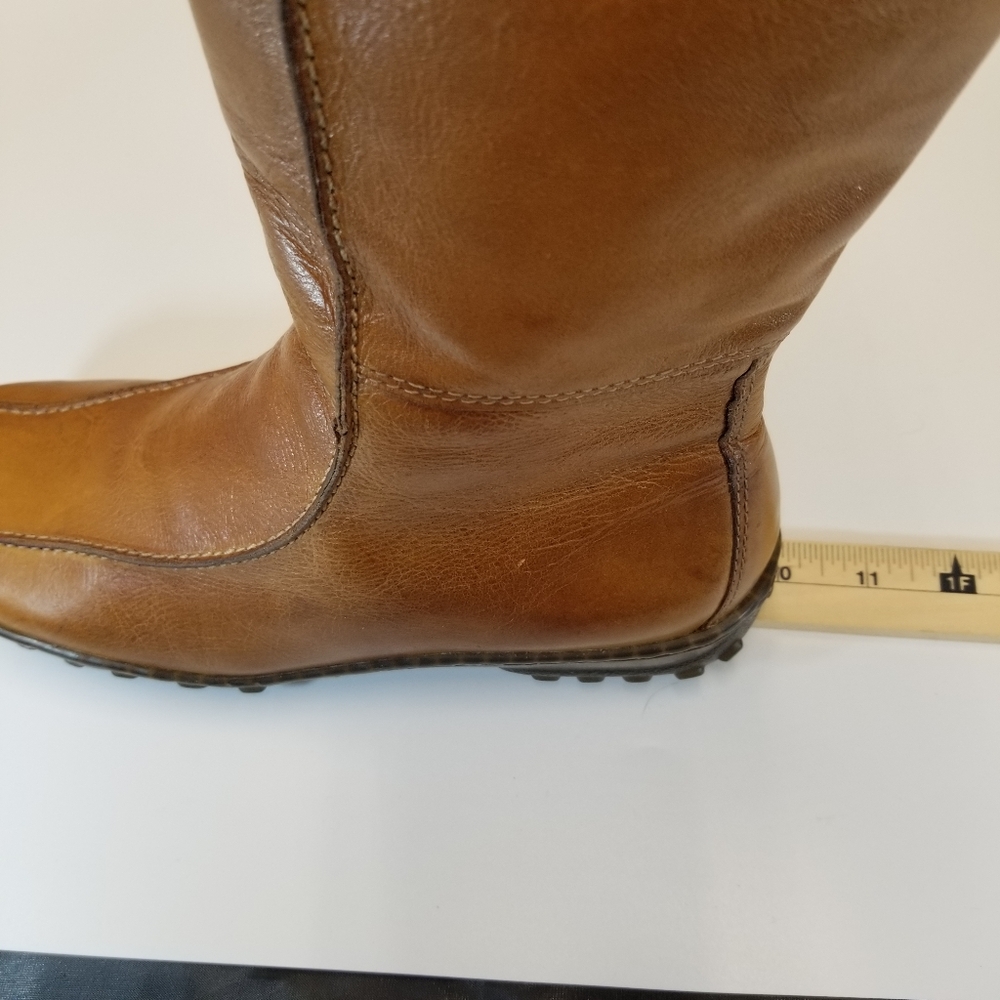 Steve Madden Cameo Womans Size 7B Brown Leather Tall Boots Side Zip - Picture 7 of 15